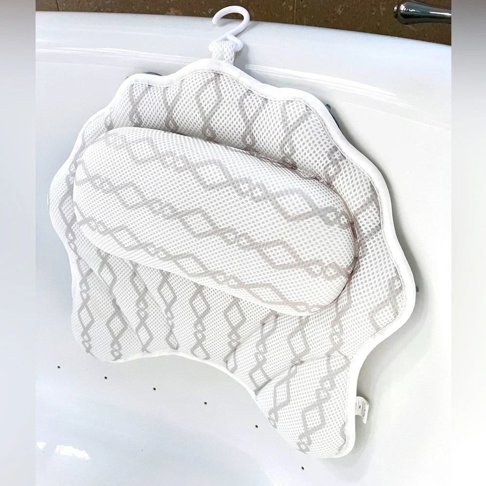 Bath Pillow Bath Tub Cushion for Head Neck Shoulder 3D